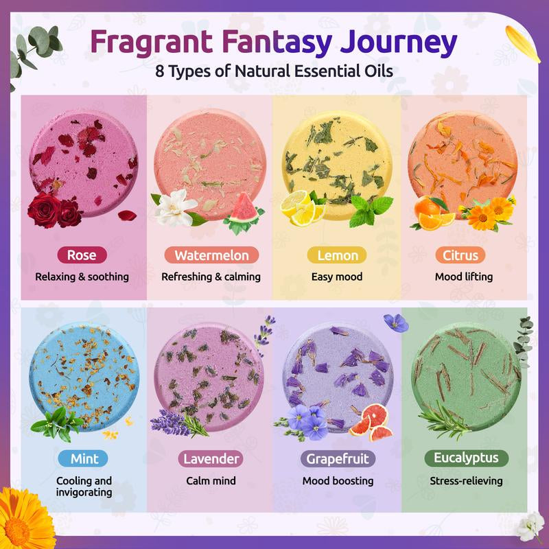 Buy 1 Get 1 Free Bodyrefresh Shower Steamers Aromatherapy – 8 Pack Shower Bombs with Essential Oils, Stress Relief, Self Care, Spa Gifts for Women, Mom, Birthday & Christmas
