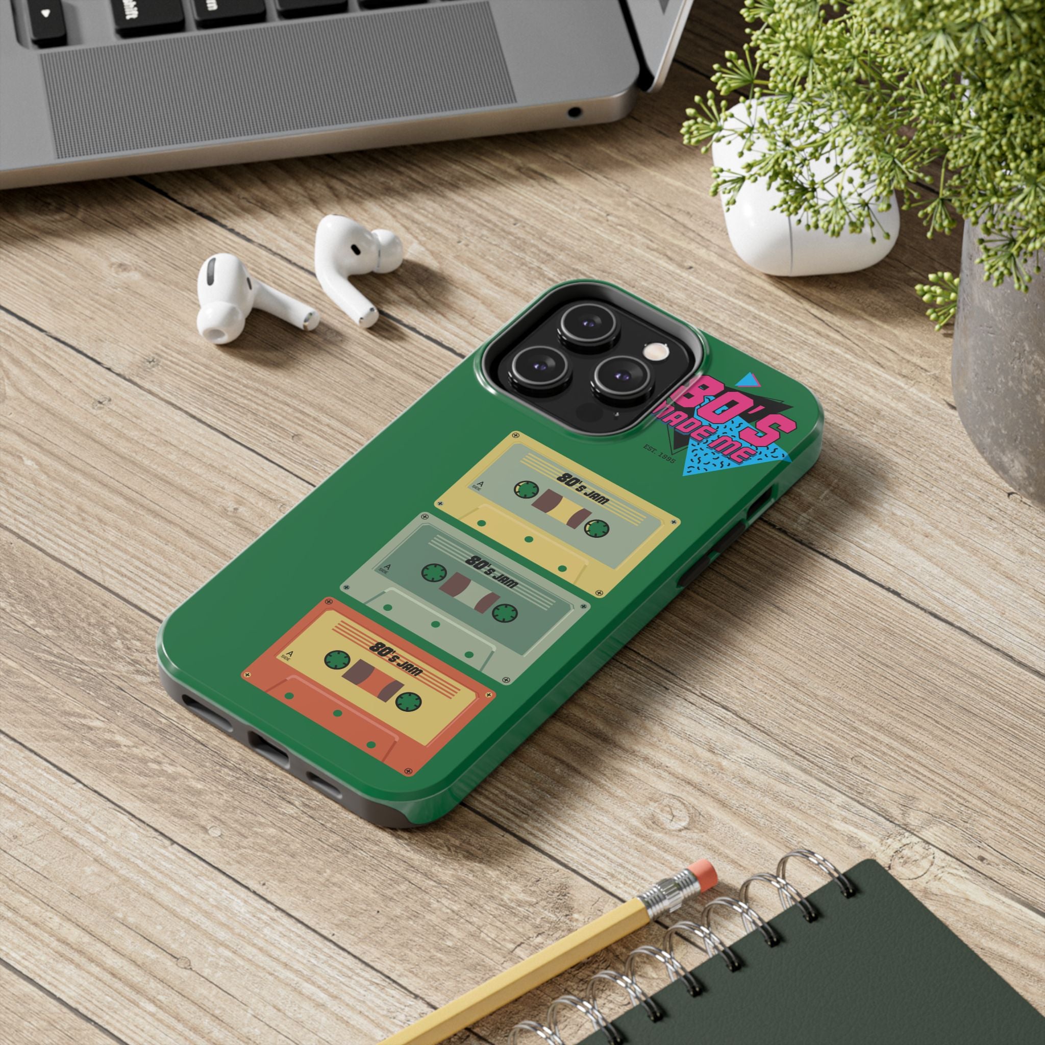 80s Made Me Cassette Tapes Phone Case | Retro 1980s Music Design