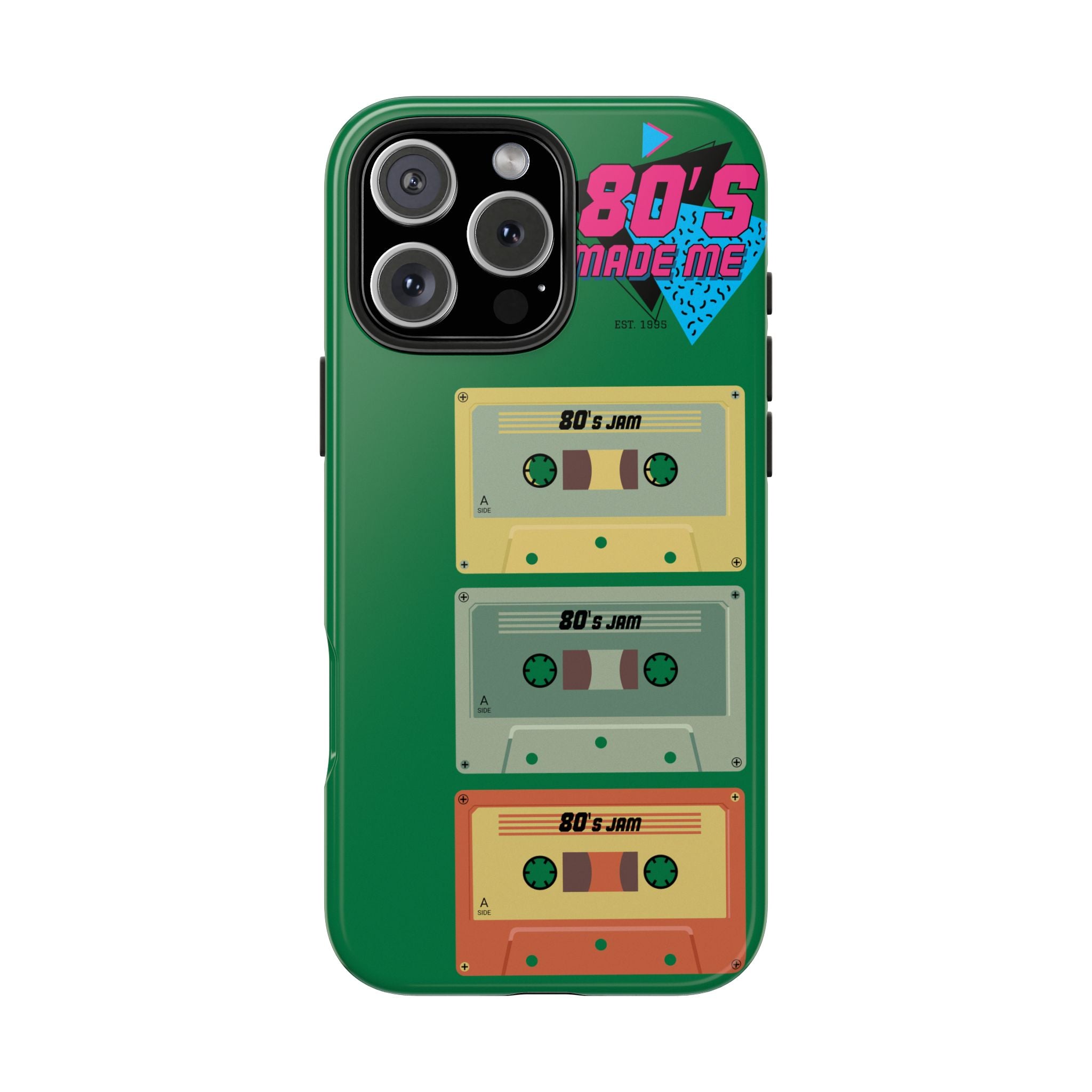 80s Made Me Cassette Tapes Phone Case | Retro 1980s Music Design