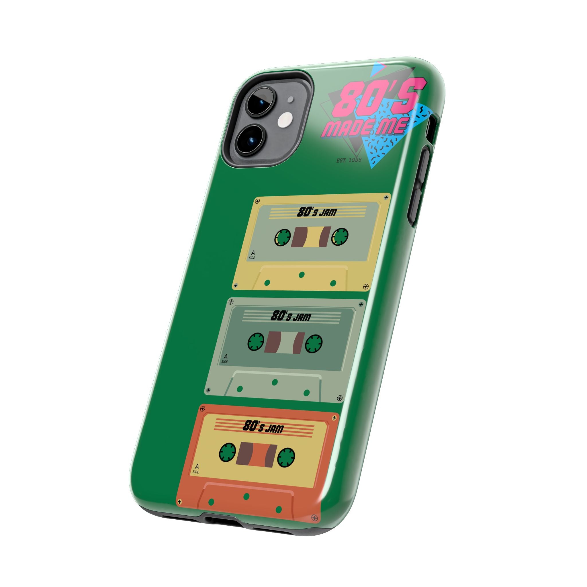 80s Made Me Cassette Tapes Phone Case | Retro 1980s Music Design