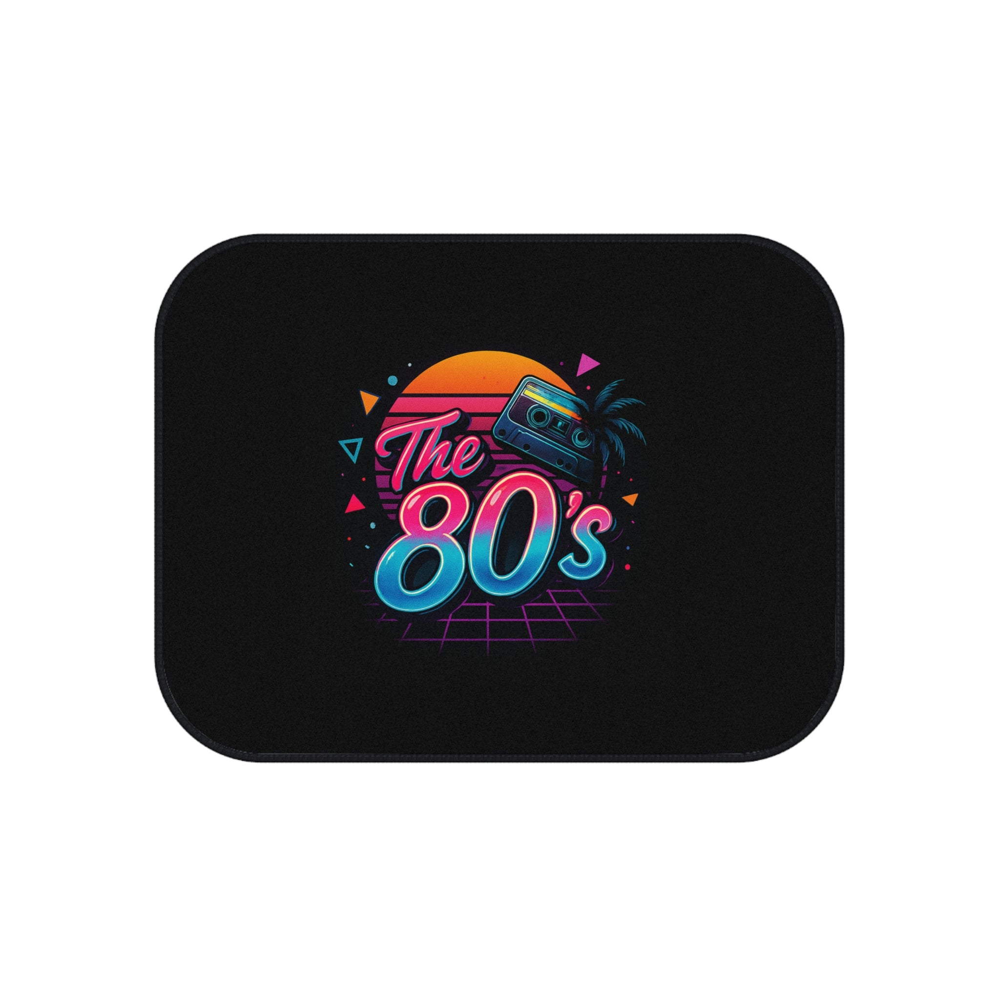 Retro 80s Car Floor Mats (Set of 4) — Neon Sunset 'The 80's' Design
