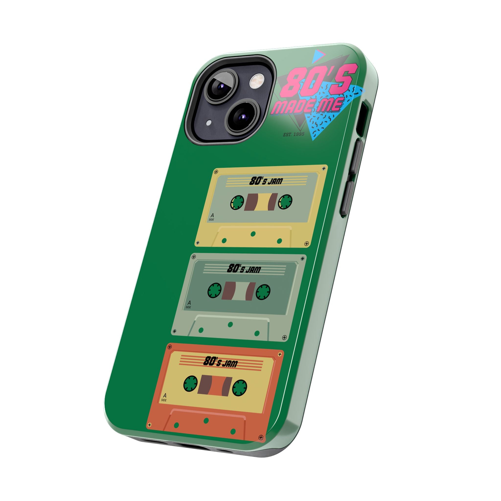 80s Made Me Cassette Tapes Phone Case | Retro 1980s Music Design