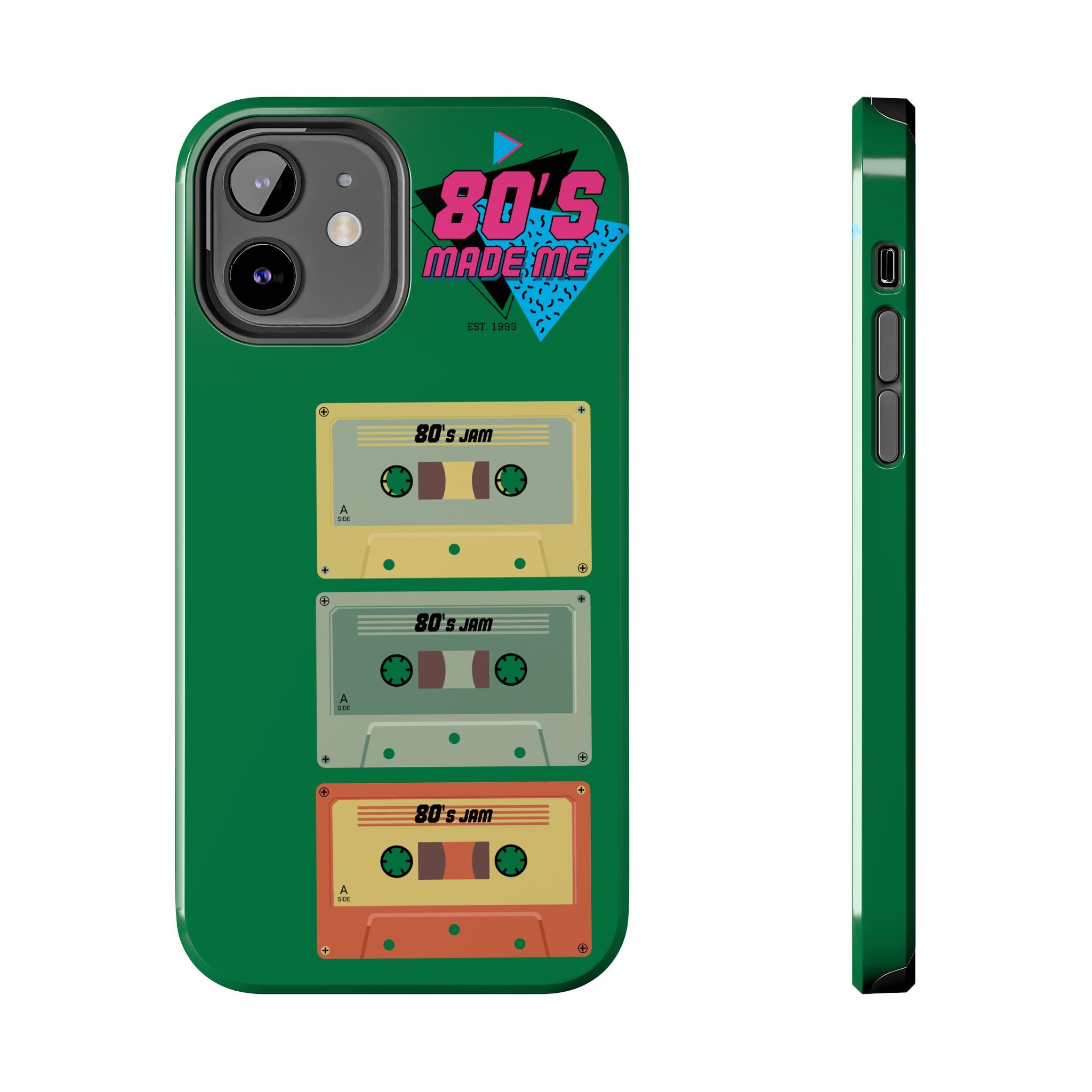 80s Made Me Cassette Tapes Phone Case | Retro 1980s Music Design