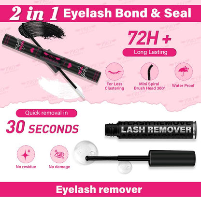 Prolashbeauty Sunrise Lashes Cluster Lash Extension Kit DIY Eyelashes Extensions C D Curl Makeup