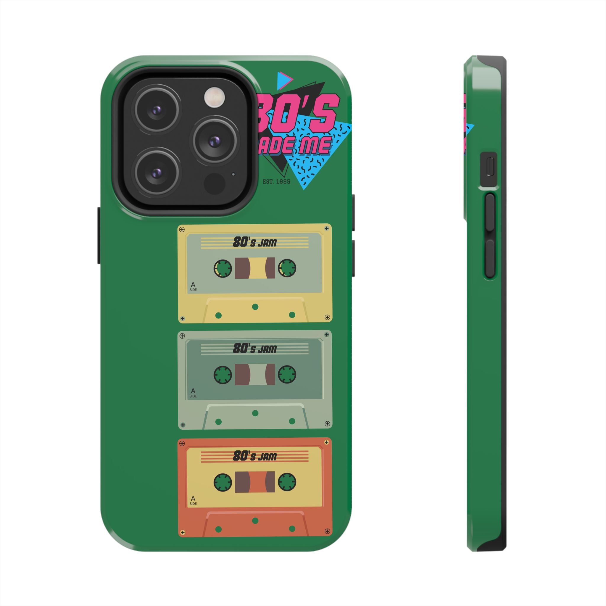 80s Made Me Cassette Tapes Phone Case | Retro 1980s Music Design