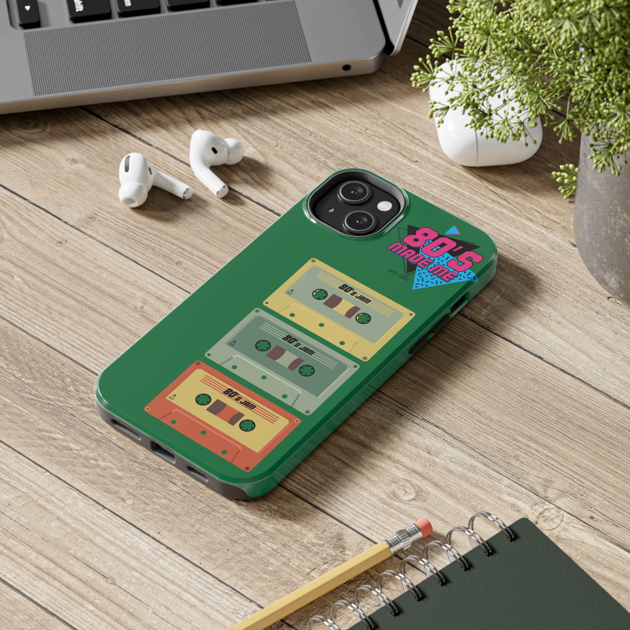 80s Made Me Cassette Tapes Phone Case | Retro 1980s Music Design