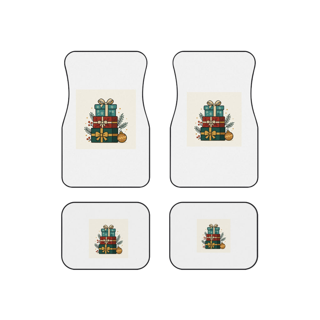 Christmas Gift Stack Car Mats (Set of 4)