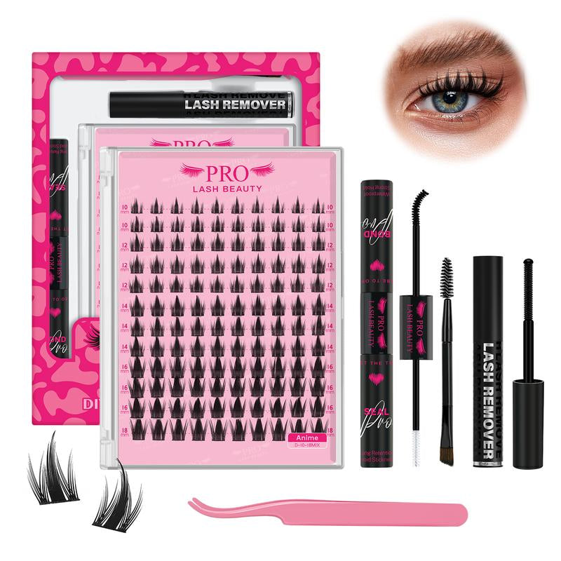 Prolashbeauty Sunrise Lashes Cluster Lash Extension Kit DIY Eyelashes Extensions C D Curl Makeup