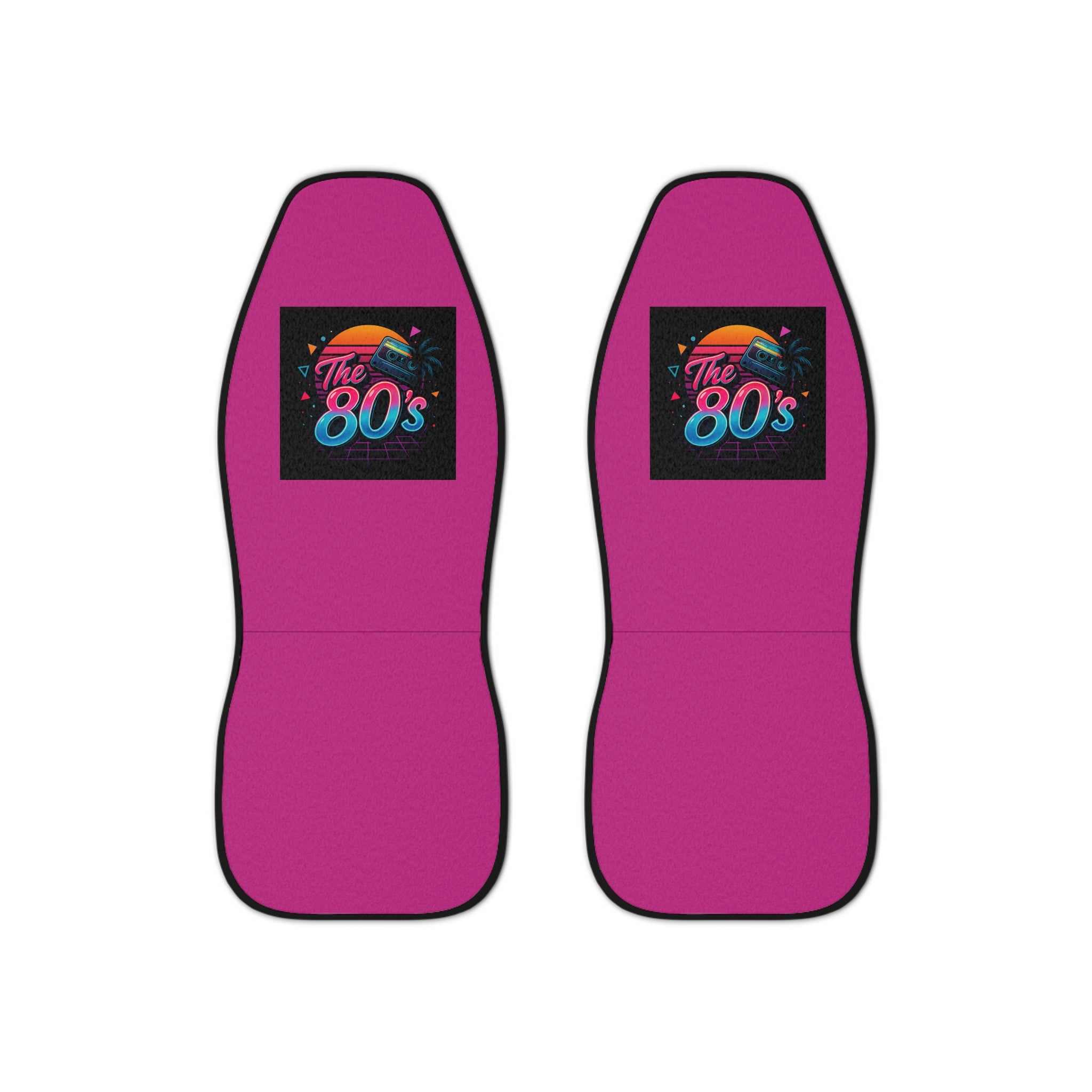 Retro 80s Car Seat Covers — Neon Sunset "The 80's" Design